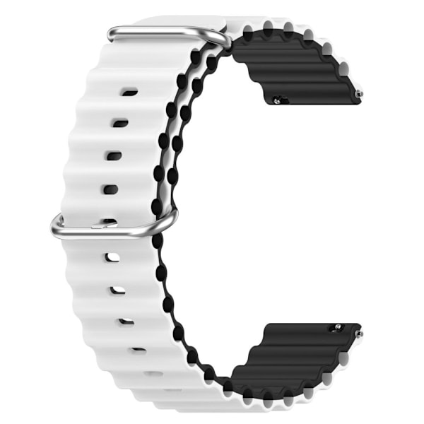 Garmin VivoActive 4/Venu 2 Tvåfärgat klockarmband i silikon - Vit/Svart Vit