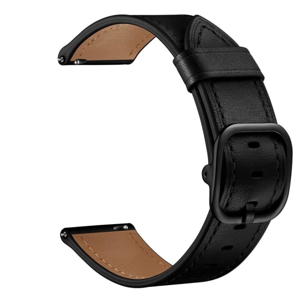 Äkta Läderarmband för Samsung Galaxy Watch 3 45mm - Svart Svart