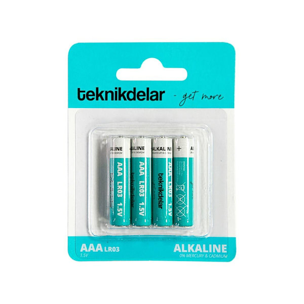 Teknikdelar AAA Batteri Alkaline 1.5V, 4-pack