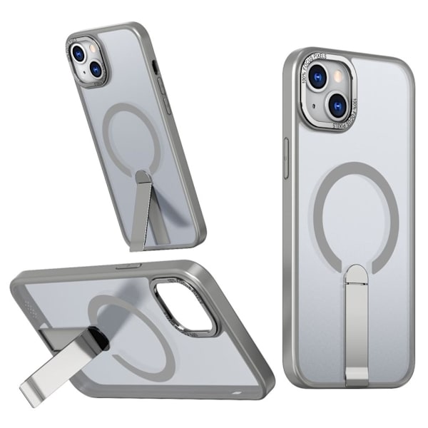 iPhone 14 Plus MagSafe Skal med Stativ – Grå grå