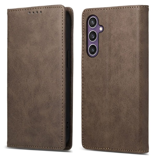 Samsung Galaxy S25 Plus RFID Blockerande Plånboksfodral - Brun Brun