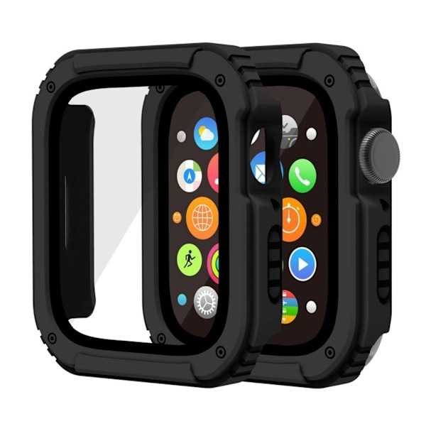 Skyddande Apple Watch Series 3 42mm etc. skärmskydd - Svart Svart