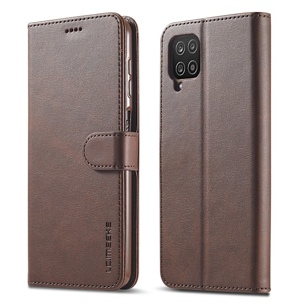 LC.IMEEKE Plånboksfodral för Galaxy A12 5G - Coffee Brun