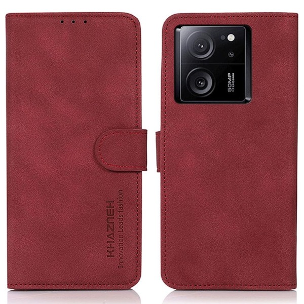 KHAZNEH Xiaomi 13T, 13T Pro, Redmi K60 Ultra telefon fodral - Rö Röd