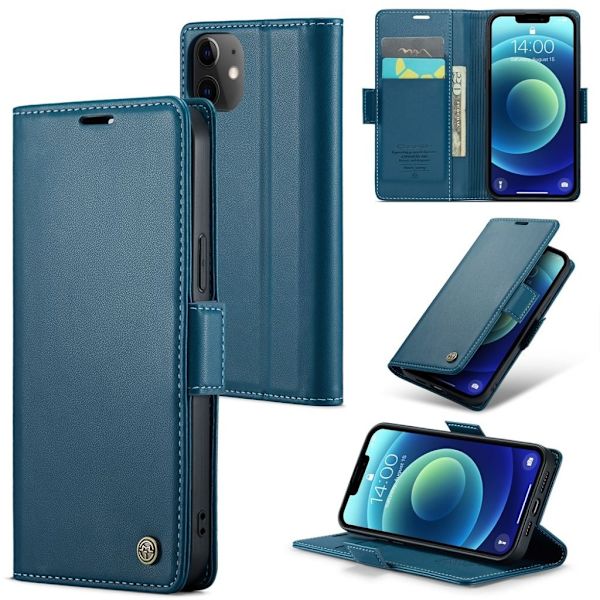 CASEME iPhone 12 Mini Plånboksfodral med Stativ - Blå Blå