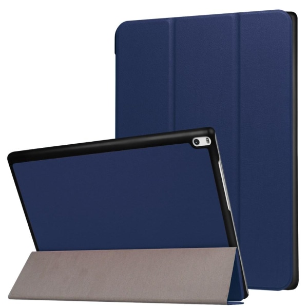 Tri-fold Fodral för Lenovo Tab 4 10 Plus - Mörkblå Blå