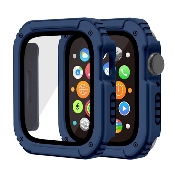 Apple Watch Series 6/5/4/SE 44mm Skal med skärmskydd - Blå Blå