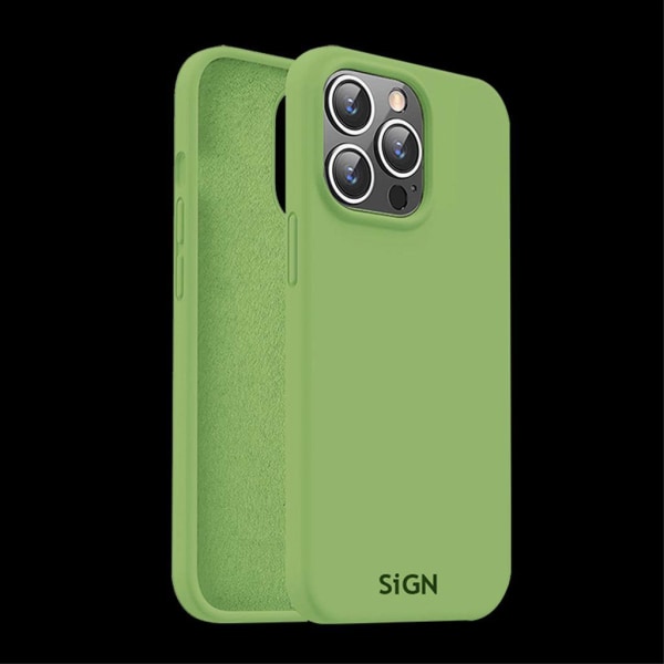 SiGN Liquid Silicone Case för iPhone 15 Pro Max - Grön Grön