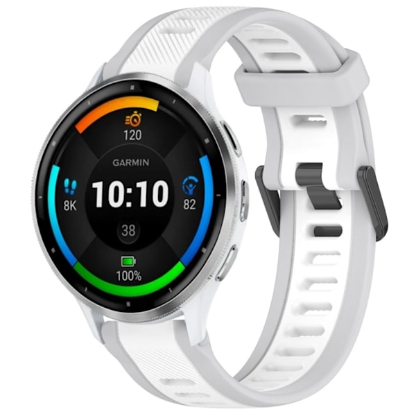 Garmin Venu 3 Tvåfärgat klockarmband i silikon - Vit/Grå grå