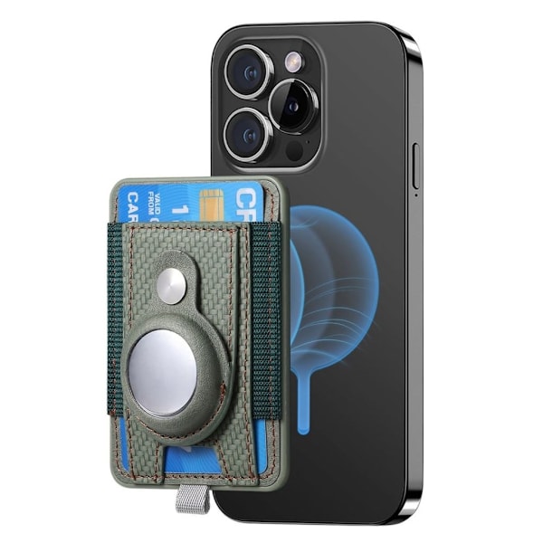 MC-W17 Apple AirTag Skal med korthållare - Grön Grön