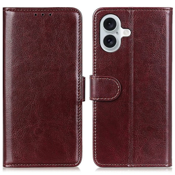 Crazy horse iPhone 16 Plus Fodral - Brun Brun