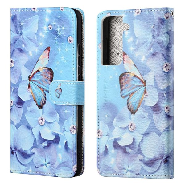 Samsung Galaxy S21 FE premium plånboksfodral - Butterfly and Flo