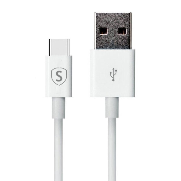 SiGN USB-C Kabel för Snabbladdning 2.4A, 1m - Vit Vit