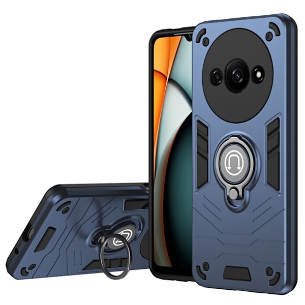 Xiaomi Redmi A3 / POCO C61 4G Skal med Stativ - Blå Blå