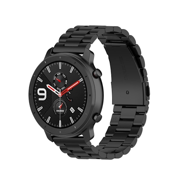 Metallarmband i Rostfritt Stål för Smartwatch (Universalt) - Svart Svart