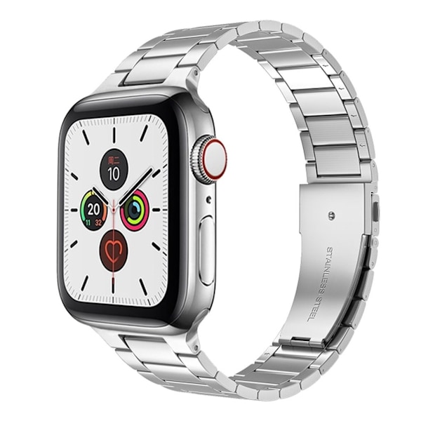 Apple Watch 7/8/9 41mm etc Klockarmband i Rostfritt stål - Silver Silver