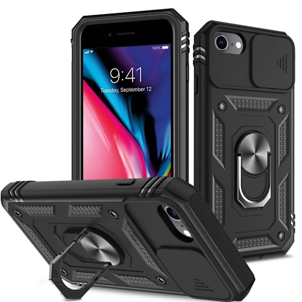Stöttåligt iPhone SE etc. skal - Svart Svart