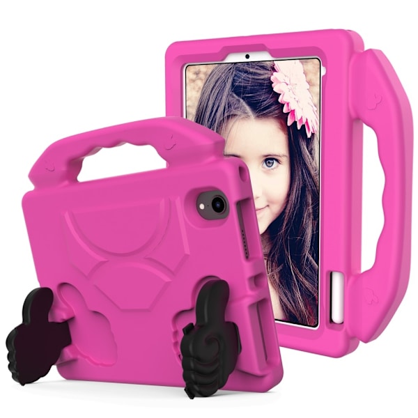 iPad Mini 6 2021 / Mini A17 Pro 2024 EVA Skal med stativ - Rosa Rosa