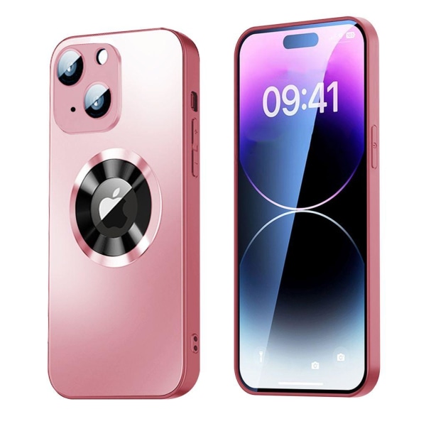 SiGN Magnetiskt Skal iPhone 15 med linsskydd och logo view - Ros Rosa