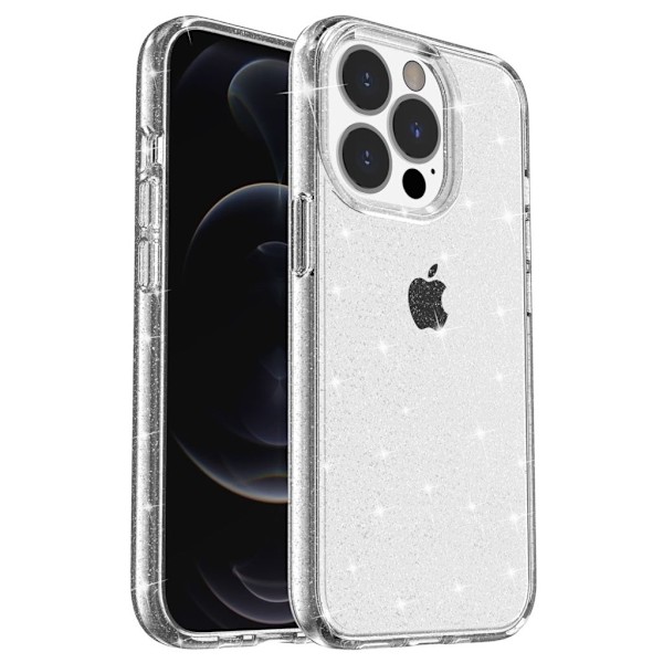 Glittrande iPhone 15 Pro Max skal - Vitt Vit