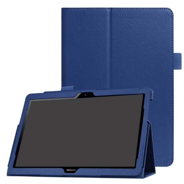 Litchi Plånboksfodral till Huawei MediaPad T3 10 - Mörkblå Blå