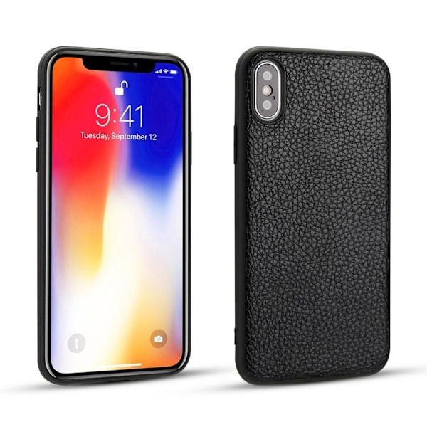 Litchi iPhone X/XS skal - Svart Svart