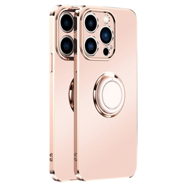 Magnetiskt iPhone 14 Plus Skal med en ringhållare - Ljusrosa Rosa