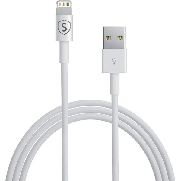 SiGN Lightning-kabel till iPhone / iPad, MFi-certifierad, 2.4A, Vit