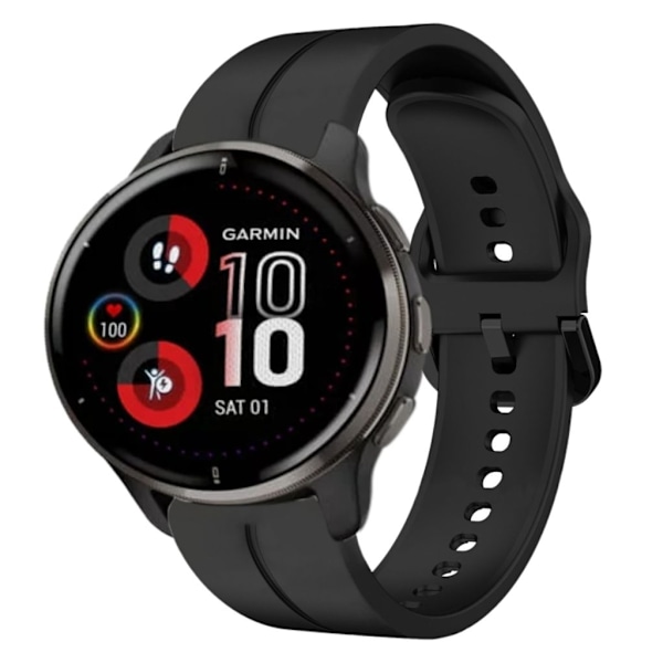 Garmin Venu 2 Plus Klockarmband i Silikon - Svart Svart