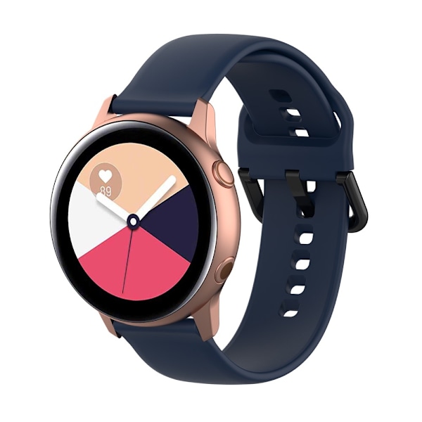 Silikonarmband för Samsung Galaxy Watch Active - Mörkblå Mörkblå
