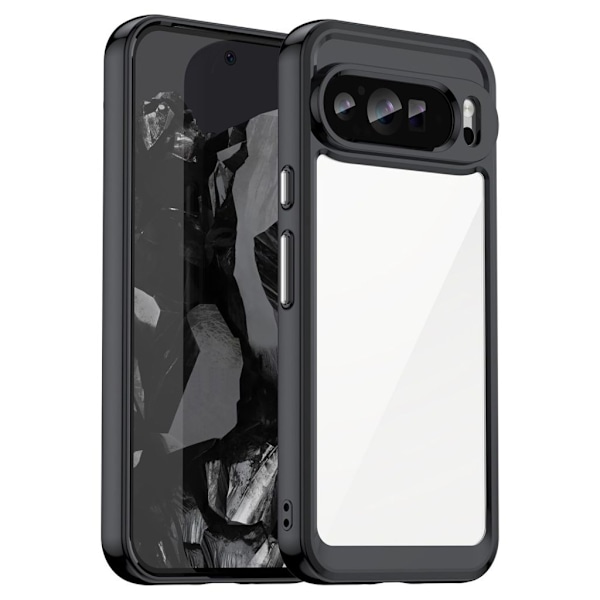 Google Pixel 9 Pro XL skal med akrylram - Svart Svart