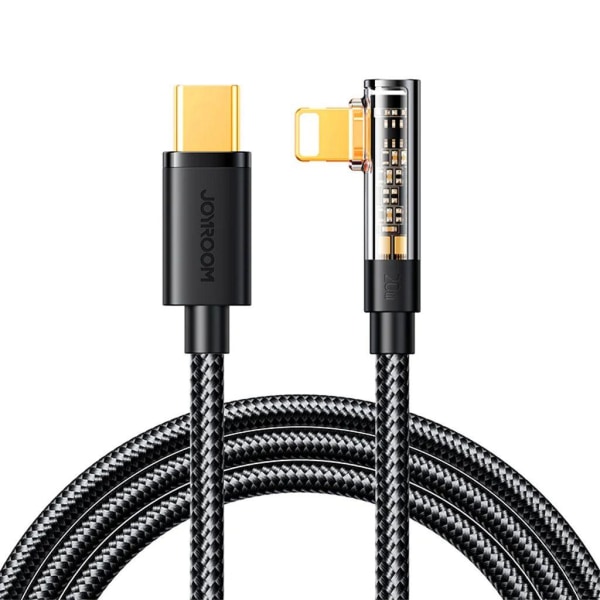 Joyroom Vinklad USB-C till Lightning Kabel 20W 1.2m - Svart Svart