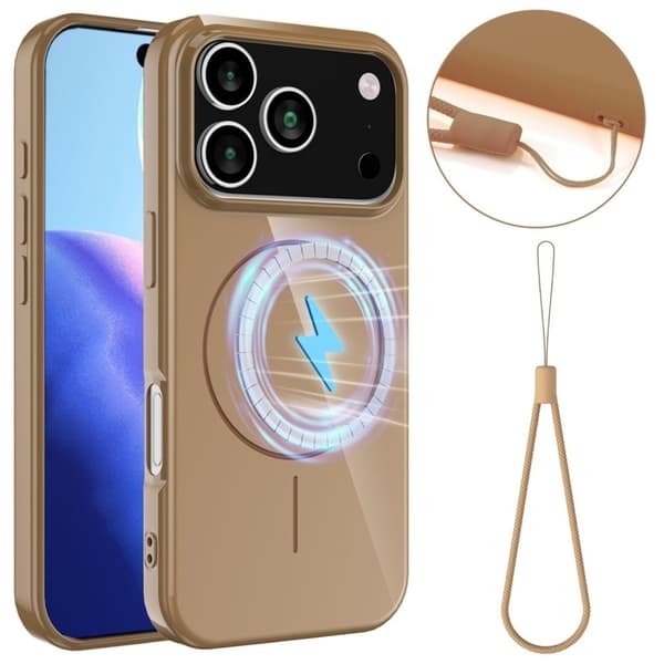 iPhone 17 Pro Max Skal med bärrem - Guld Guld