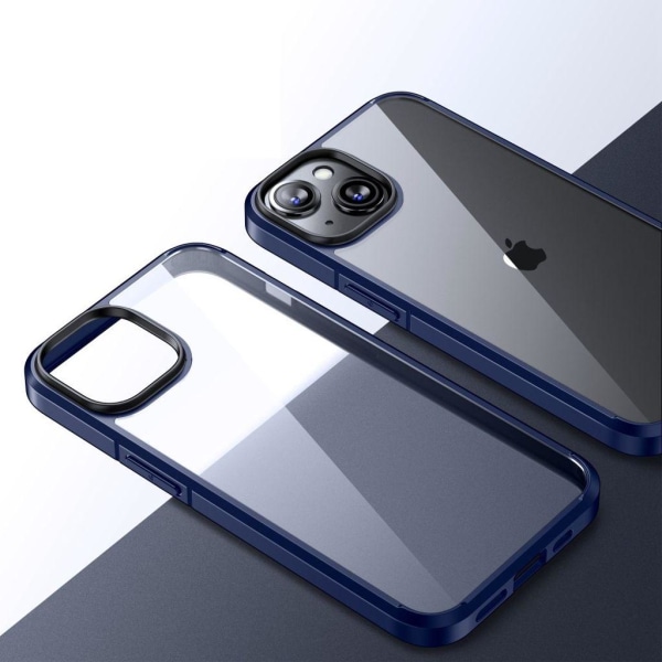 Kristallklart iPhone 15 skal - Blått Blå