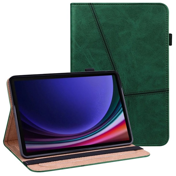 Samsung Galaxy Tab S10 / S9 / S9 FE / S10 FE Fodral med Kortfack - Grön Grön