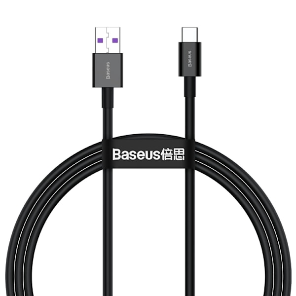 Baseus Snabbladdningskabel USB-A till USB-C, 66W, 1m - Svart Svart