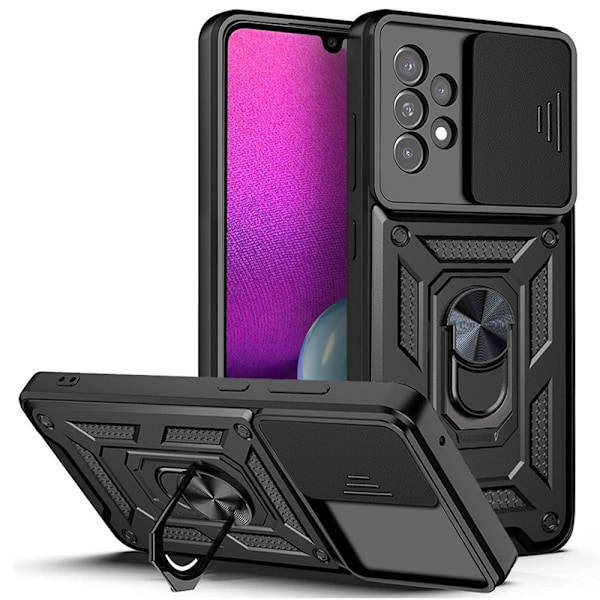 Samsung Galaxy A33 5G mobilskal med ett stativ - Svart Svart