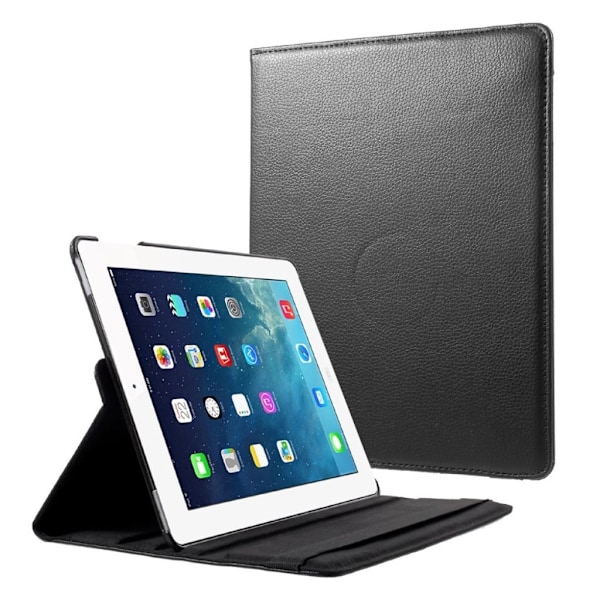 iPad 9.7" 4/3/2 fodral med roterbart stativ - Svart Svart