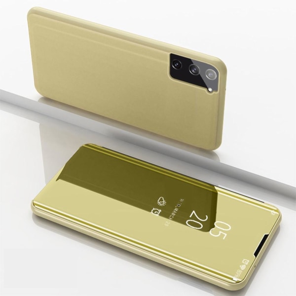 View Window Flipfodral för Samsung Galaxy S21 - Guld Guld