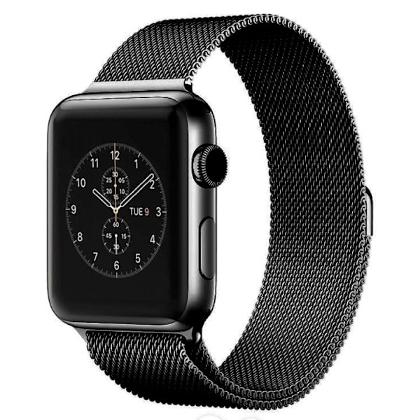 Magnetiskt Klockarmband i rostfritt stål för Apple Watch Ultra / Ultra 2 49mm etc - Svart Svart