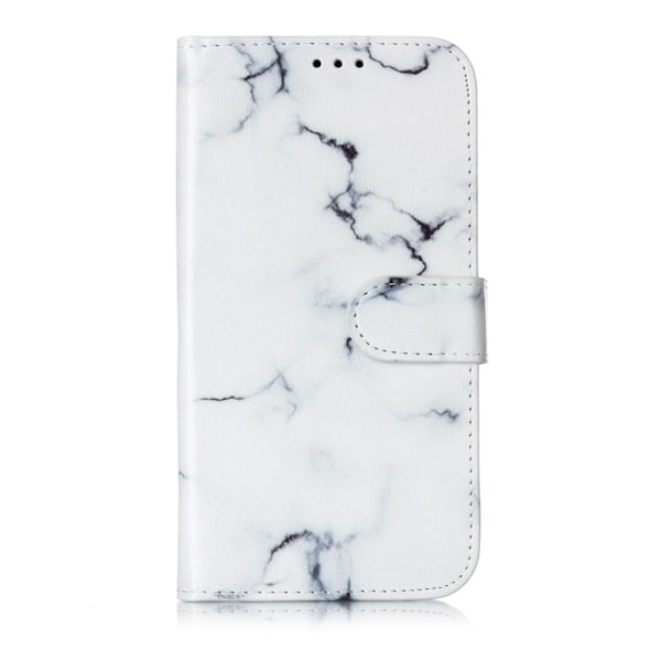 Marmorerat Plånboksfodral för iPhone 11 & XR - Vit Vit