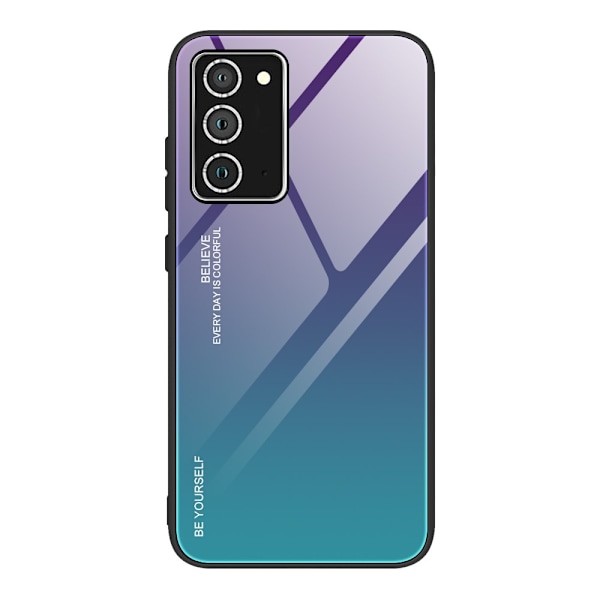 Gradient Color Skal i Härdat Glas för Galaxy A52 5G & A52s 5G - Lila/Blå Lila