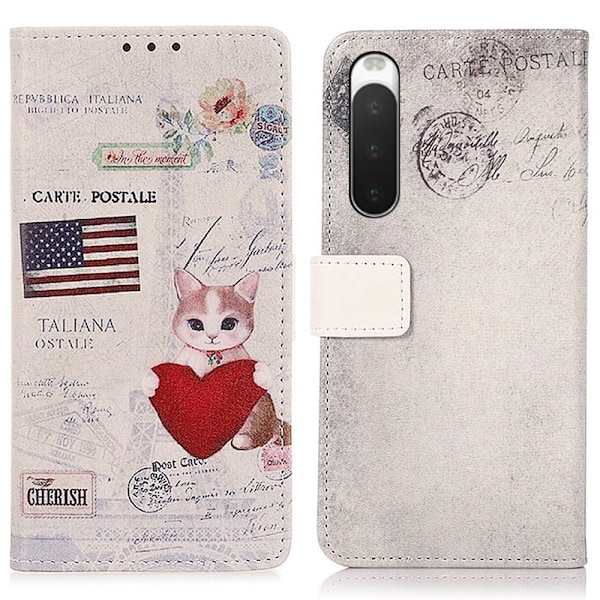 Sony Xperia 10 IV fodral - Cat & Heart Cat & Heart