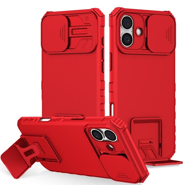 iPhone 16 Plus Skal med kameraskydd - Röd Röd