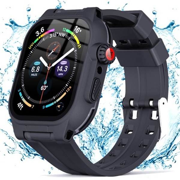 SHELLBOX Apple Watch Series 7/8/9 45mm klockarmband med ett skal