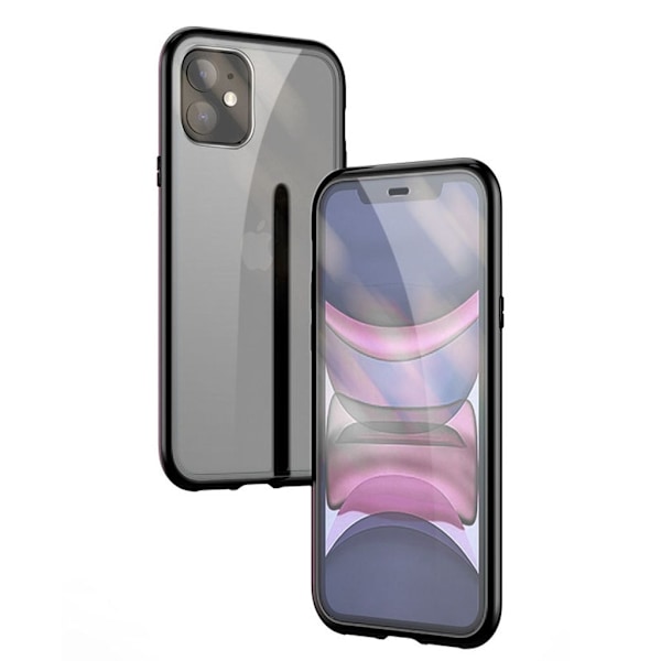 Skal i härdat glas till iPhone 11 & XR - Svart Svart