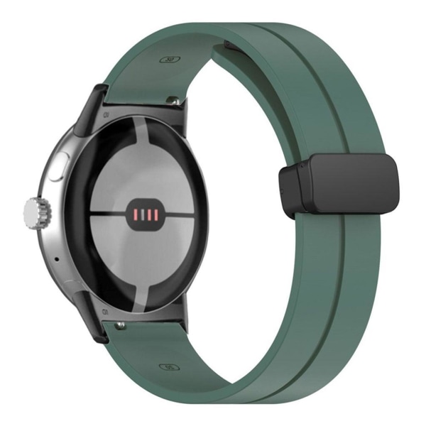 Google Pixel Watch sportarmband med ett magnetstpänne - Grönt Grön
