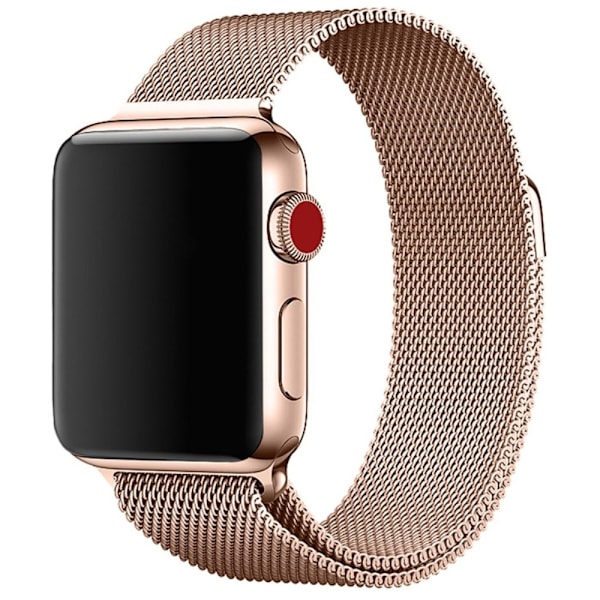 Apple Watch 4/5/6/SE 44 mm Milanese Klockarmband - Roséguld Rosa