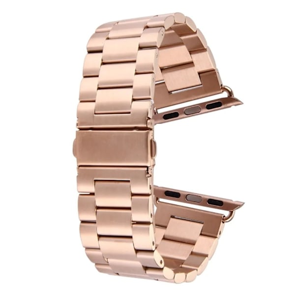 Apple Watch 7/8/9 41mm etc Klockarmband i Rostfritt stål - Roséguld Rosa