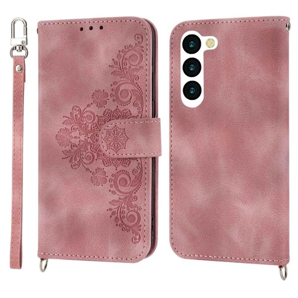 Samsung Galaxy S23 fodral med en rem - Rosa Rosa
